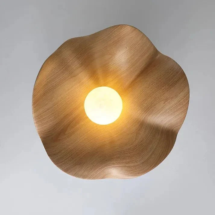 Plafonnier Fleure de Lotus en Bois