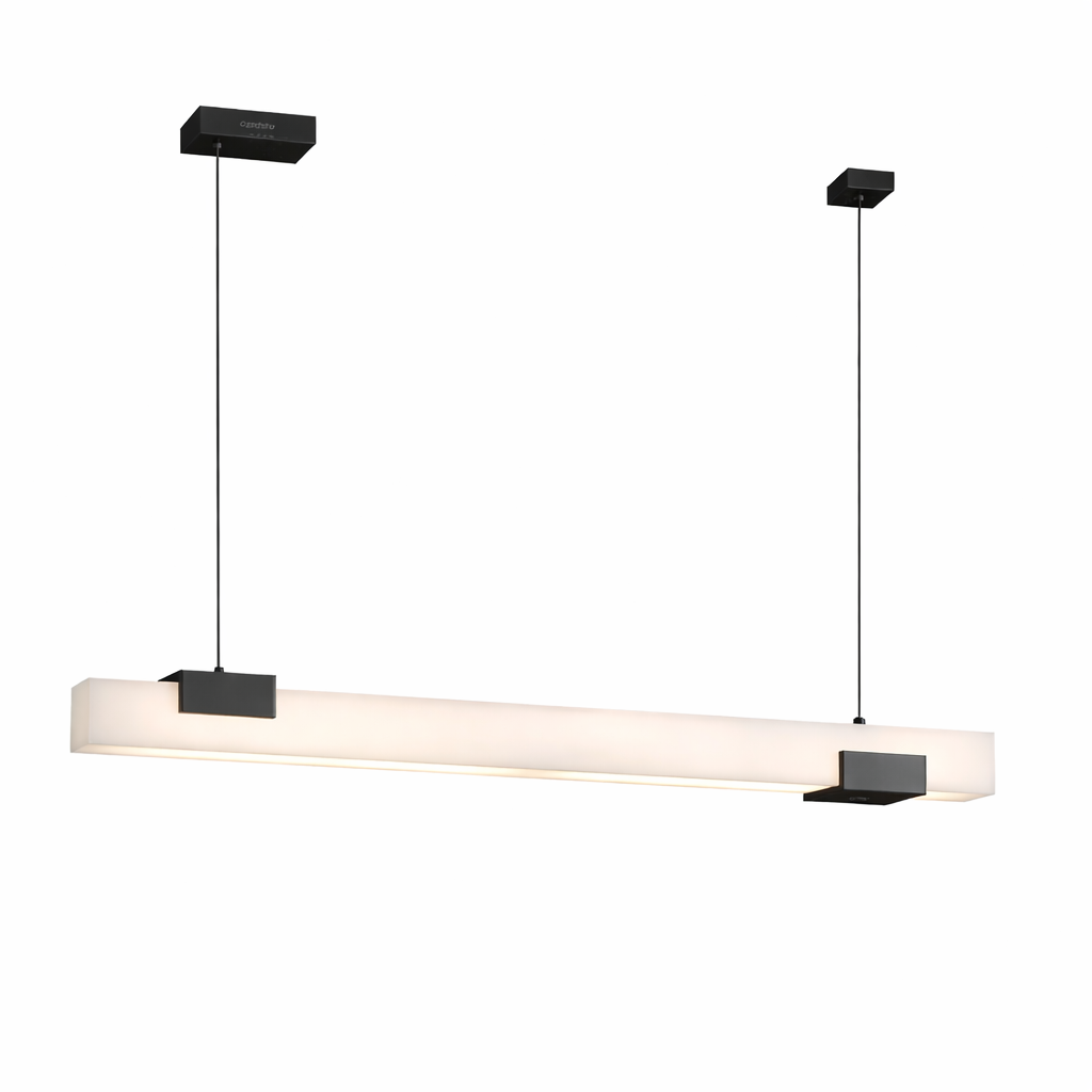 Suspension Linéaire LED Marbre Blanc