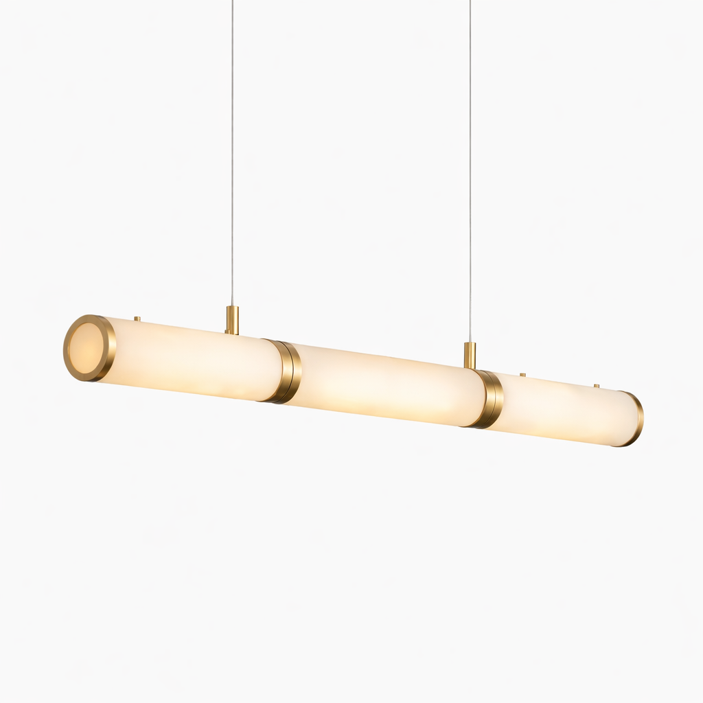 Suspension Tube LED Doré