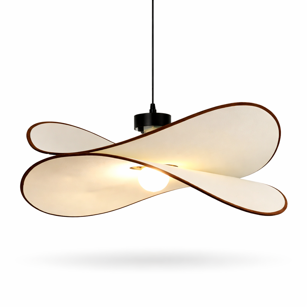 Suspension LED Ondulée Noire