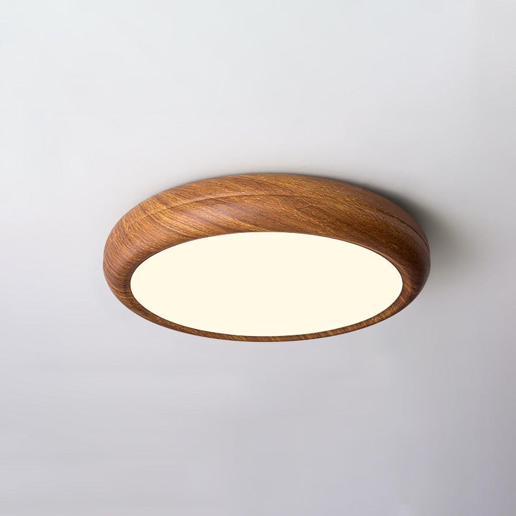 Plafonnier Rond en Bois