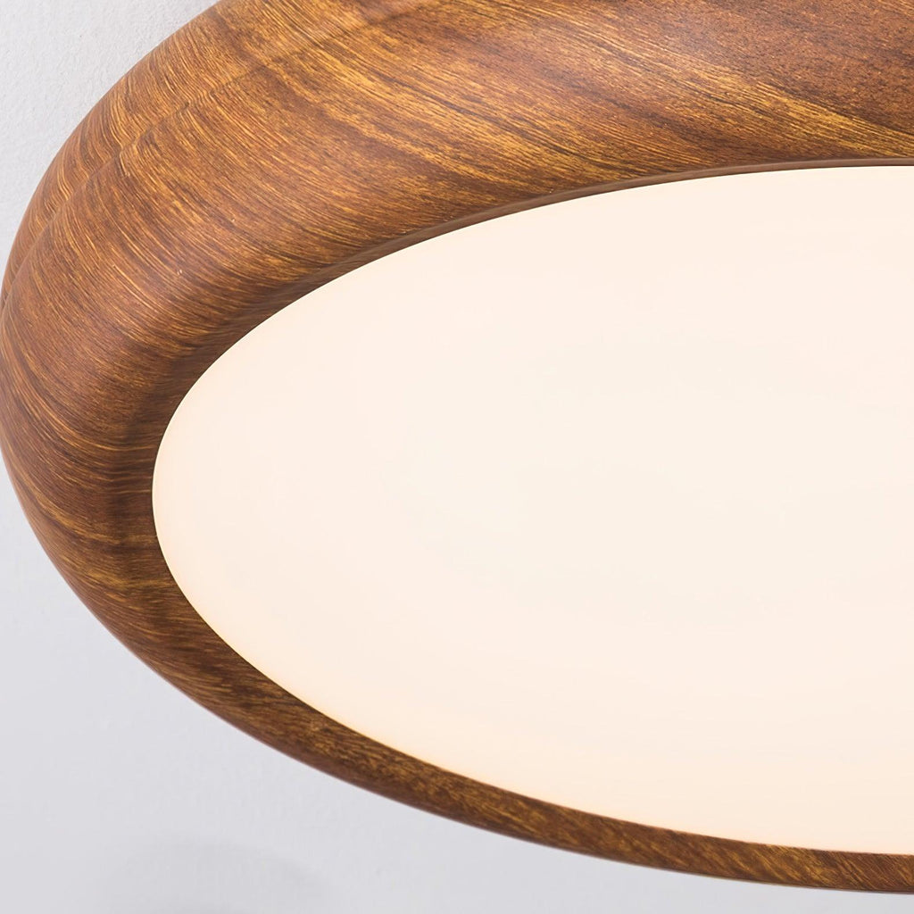Plafonnier Rond en Bois